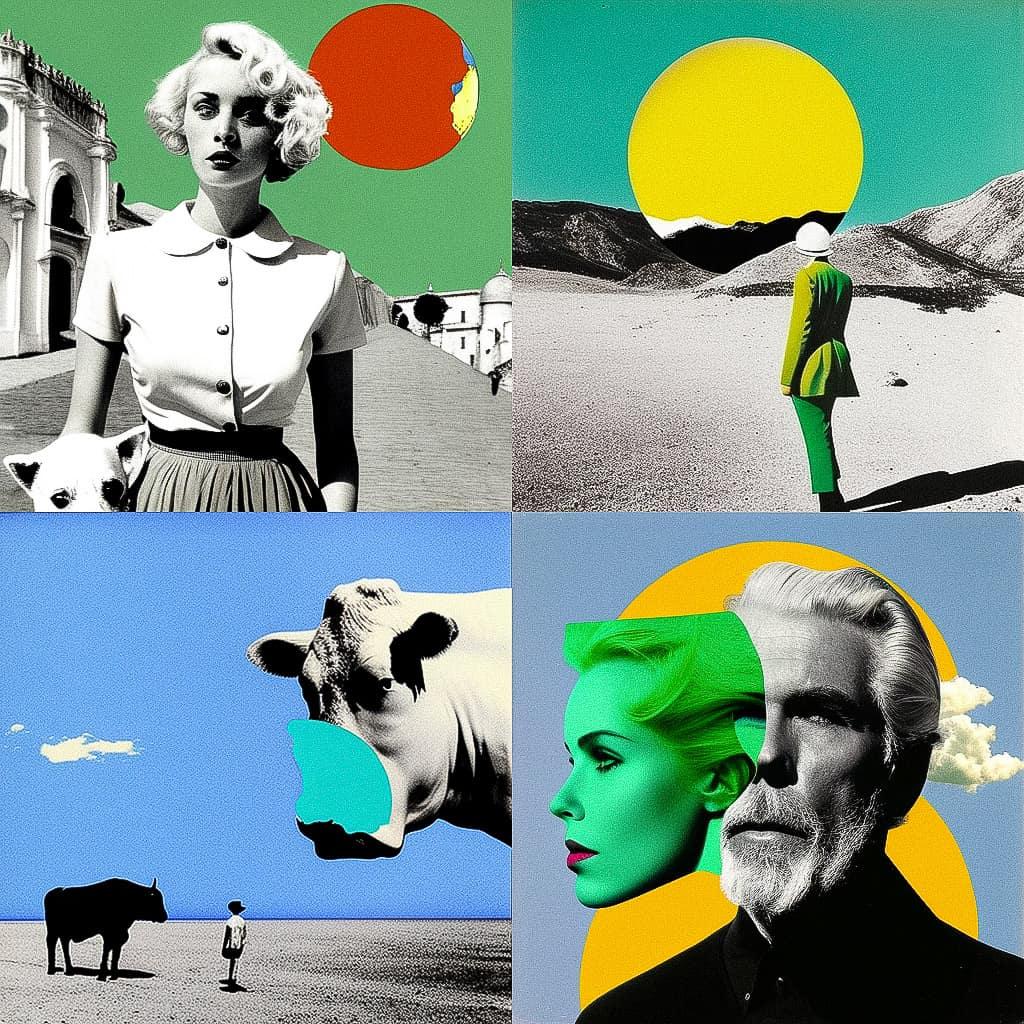John Baldessari style, Midjourney V4, render 1 of 4
