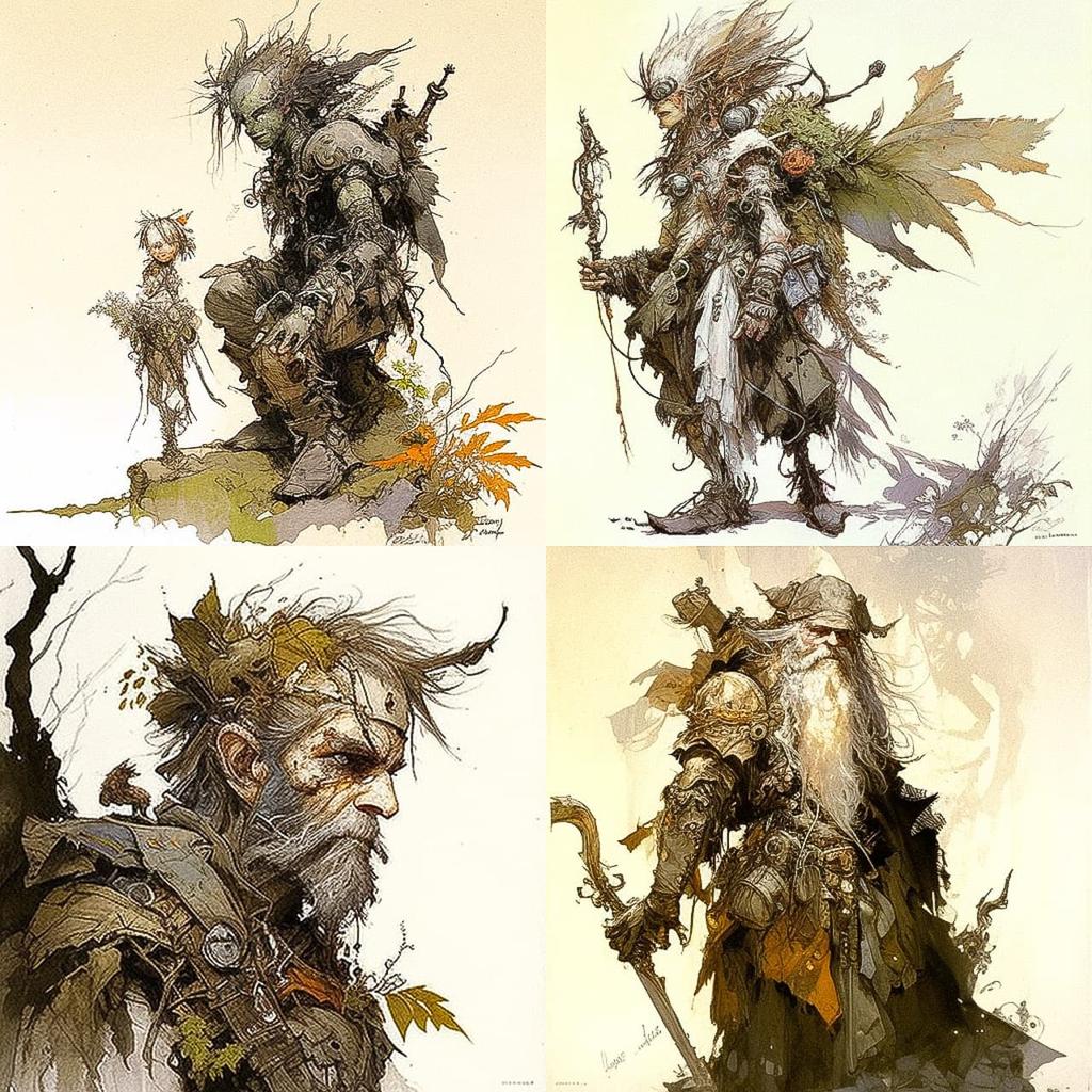 John Blanche style, Midjourney V4, render 1 of 4