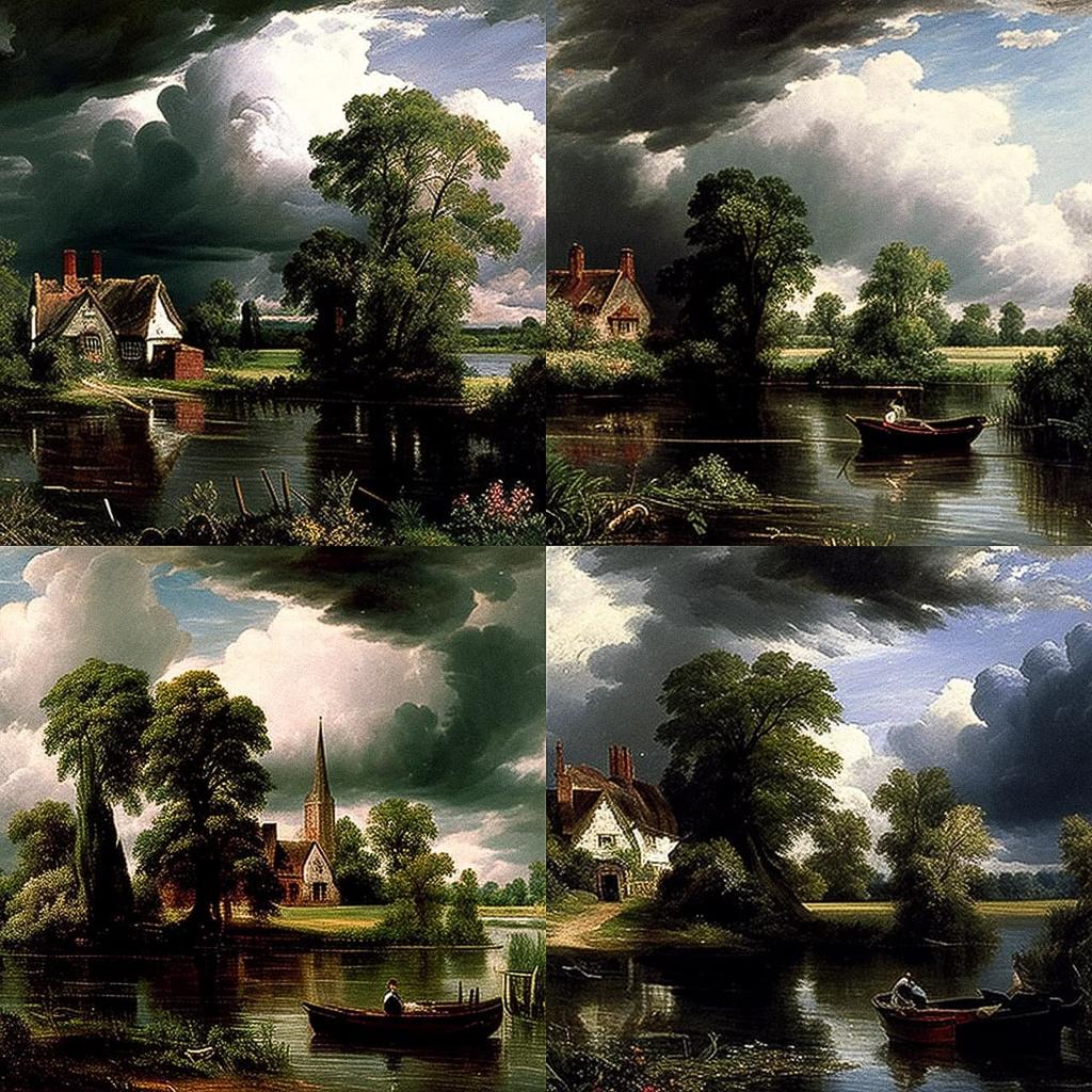 John Constable style, Midjourney V4, render 1 of 4