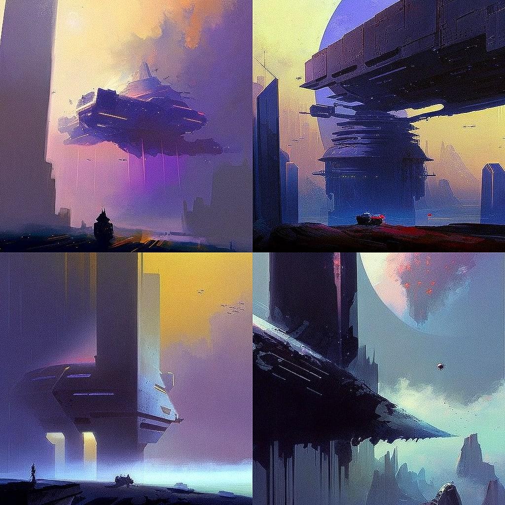 John Harris style, Midjourney V4, render 1 of 4