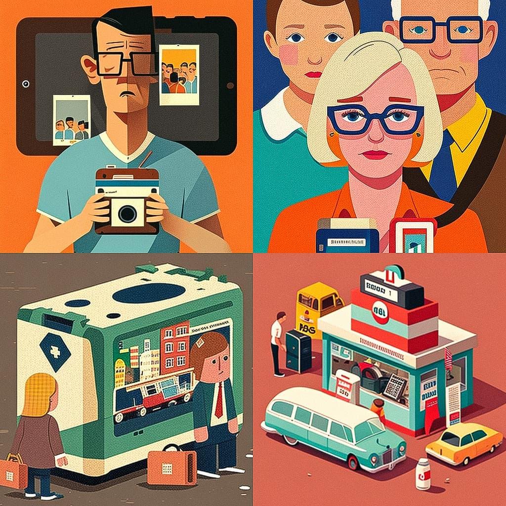 John Holcroft style, Midjourney V4, render 1 of 4