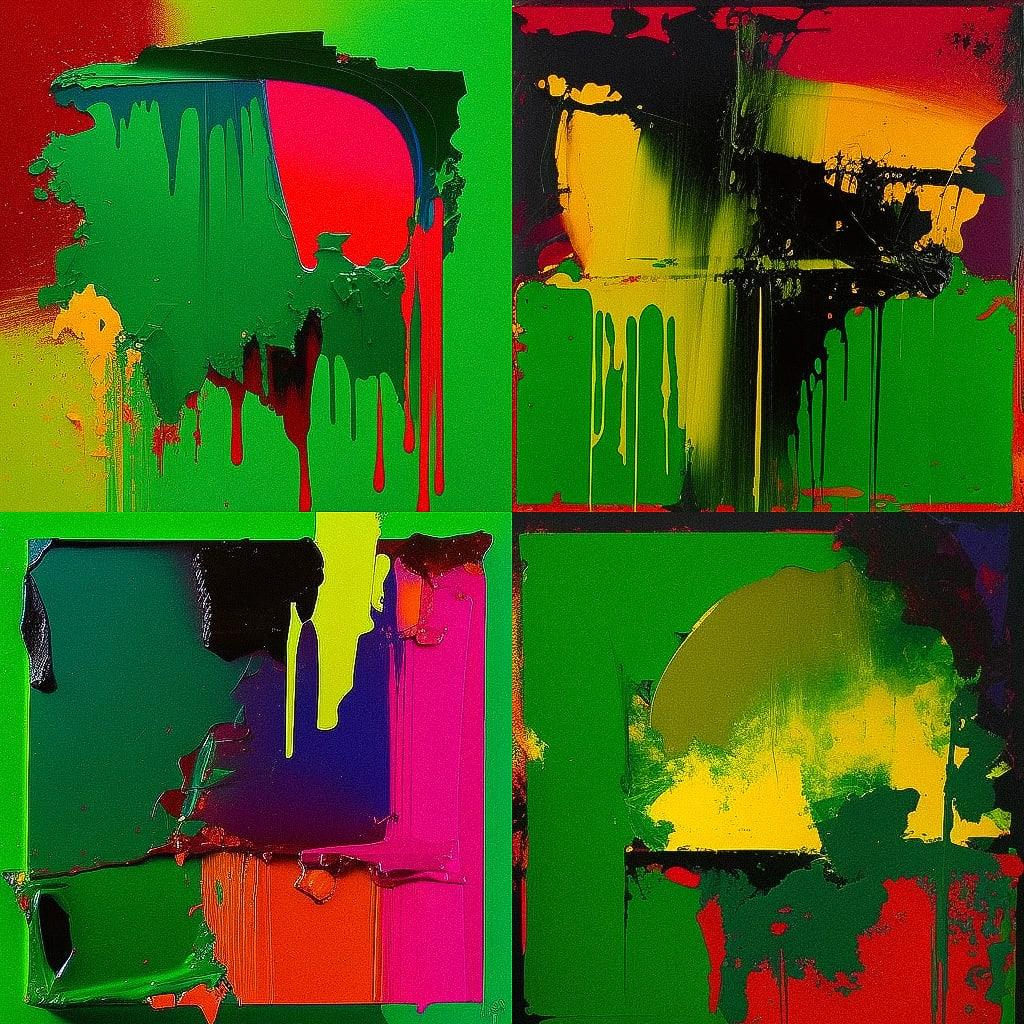 John Hoyland style, Midjourney V4, render 1 of 4