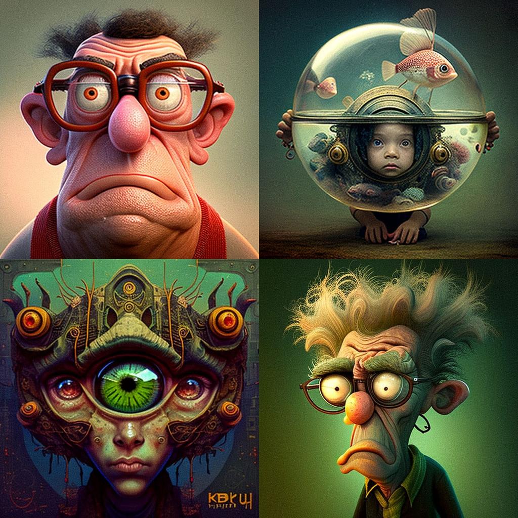 John Kricfalusi style, Midjourney V4, render 1 of 4
