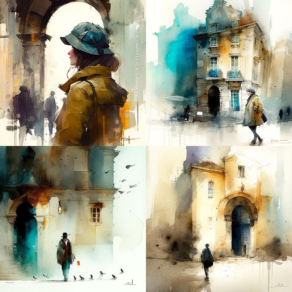 John Lovett style, Midjourney V4, render 1 of 4