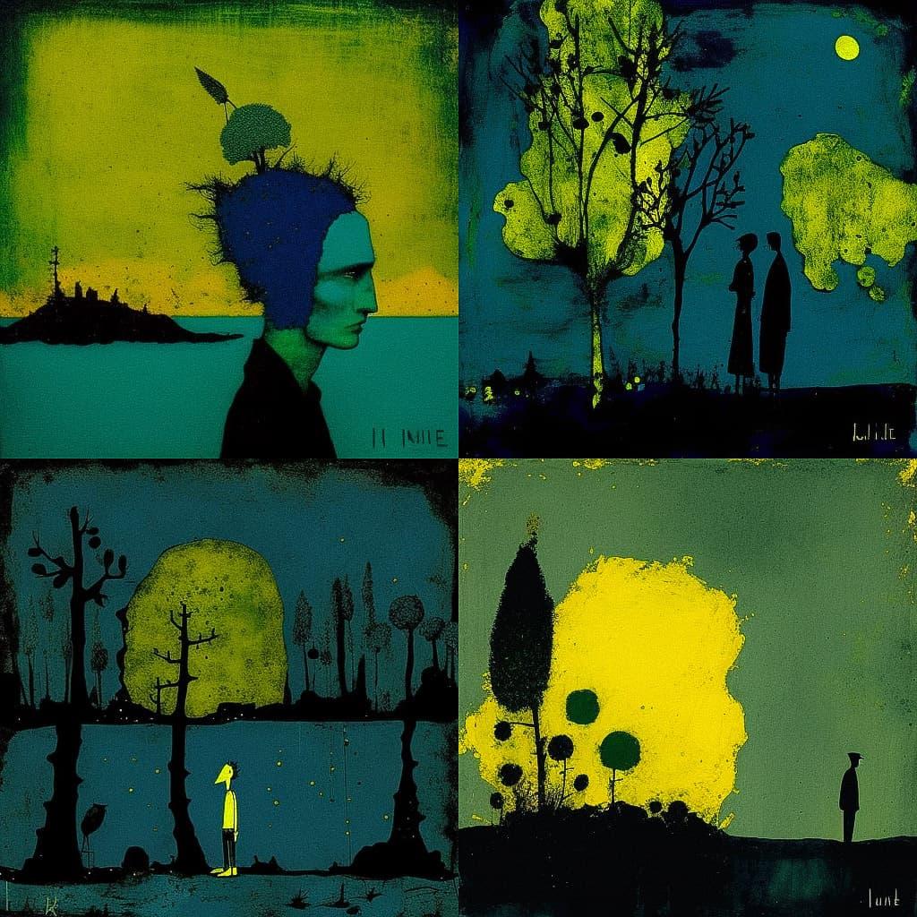 John Lurie style, Midjourney V4, render 1 of 4