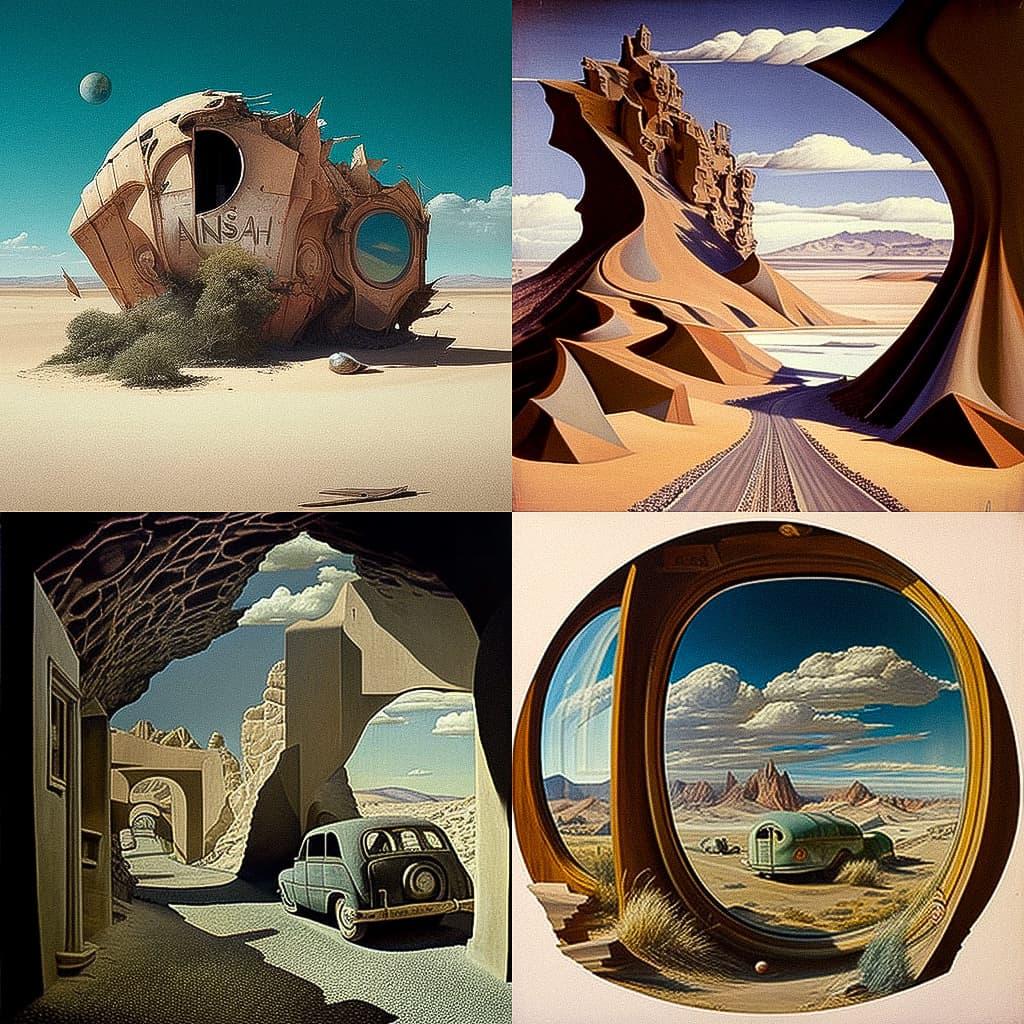 John Nash style, Midjourney V4, render 1 of 4