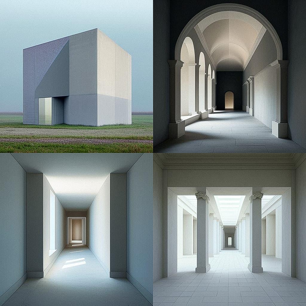 John Pawson style, Midjourney V4, render 1 of 4