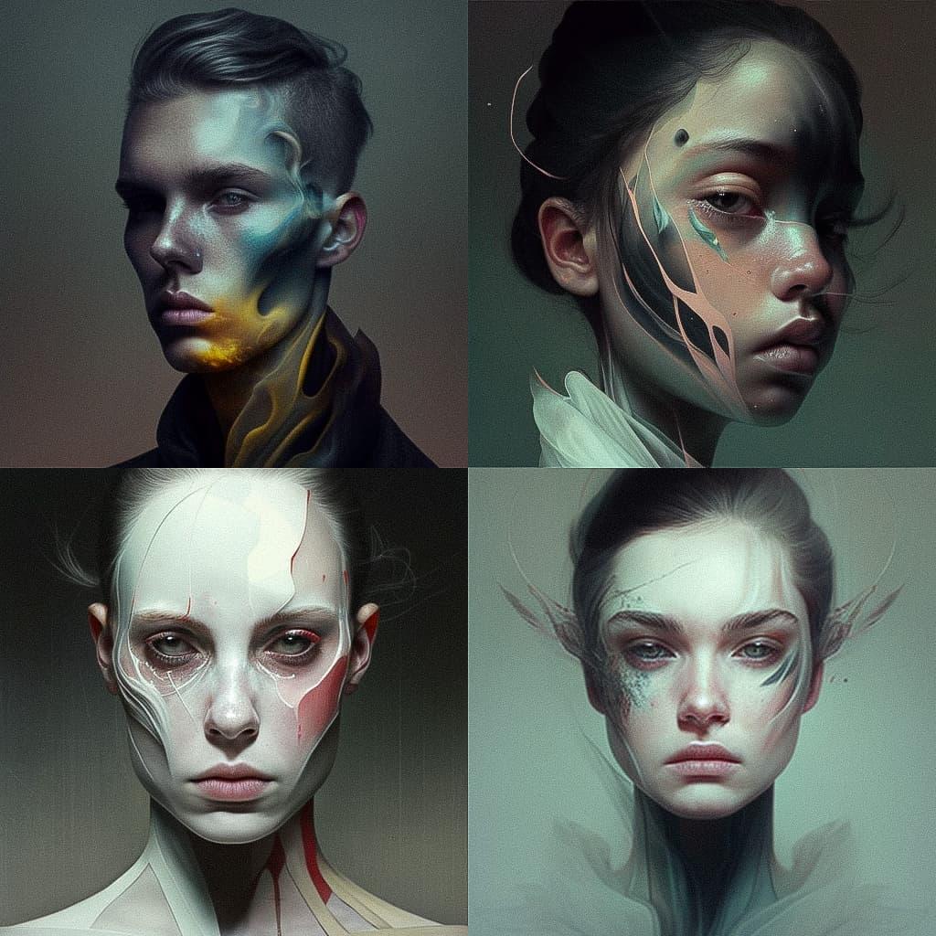 John Reuss style, Midjourney V4, render 1 of 4