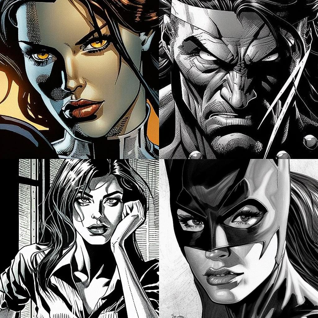 John Romita Jr style, Midjourney V4, render 1 of 4