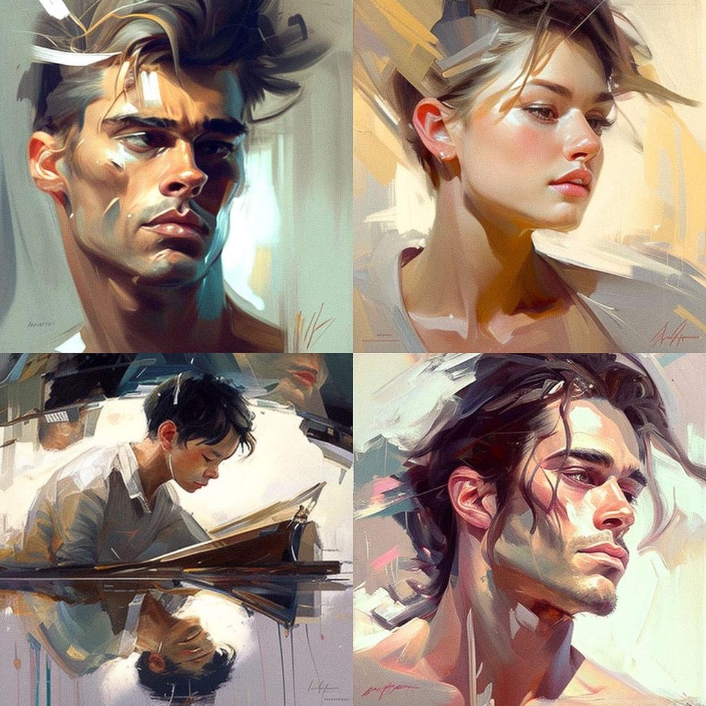 Johnny Morant style, Midjourney V4, render 1 of 4