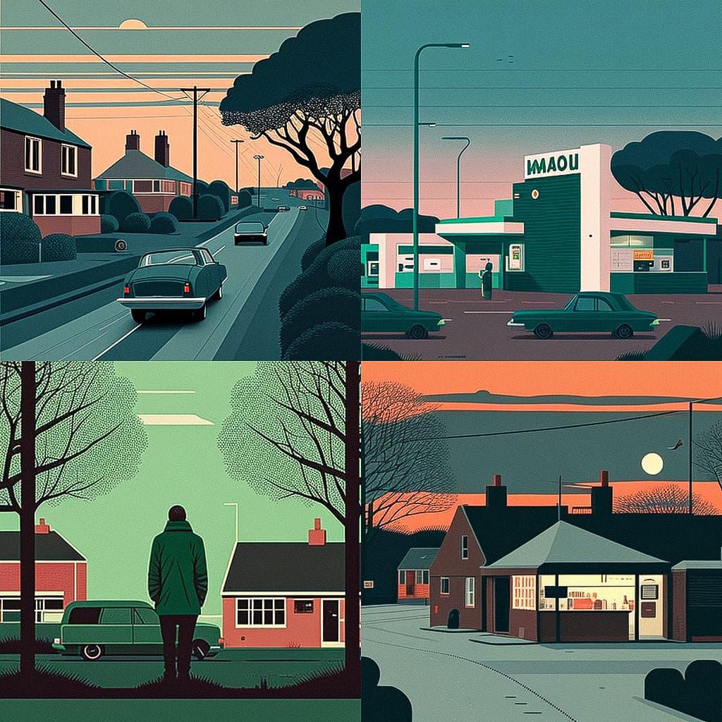 Jon McNaught style, Midjourney V4, render 1 of 4