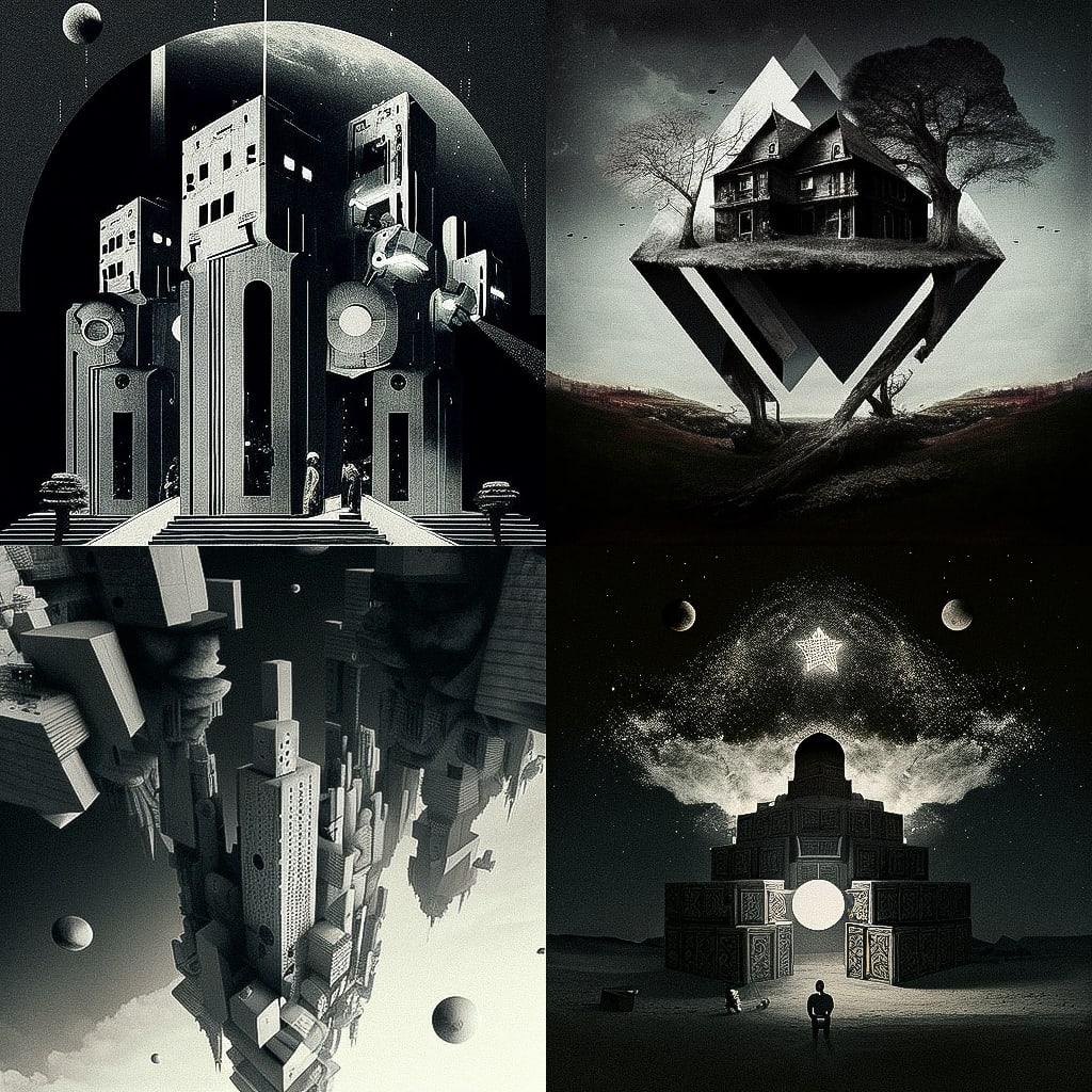 Jonathan Barnbrook style, Midjourney V4, render 1 of 4