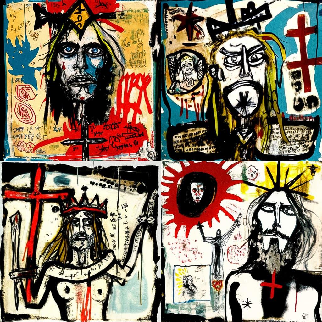 Jonathan Meese style, Midjourney V4, render 1 of 4