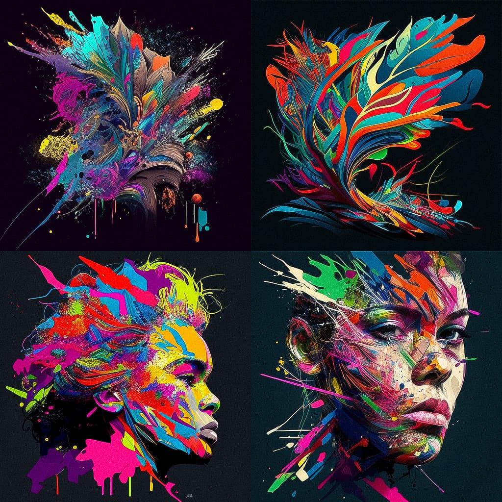 JonOne style, Midjourney V4, render 1 of 4