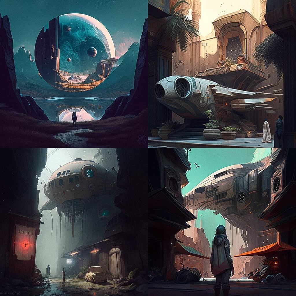 Jordan Grimmer style, Midjourney V4, render 1 of 4