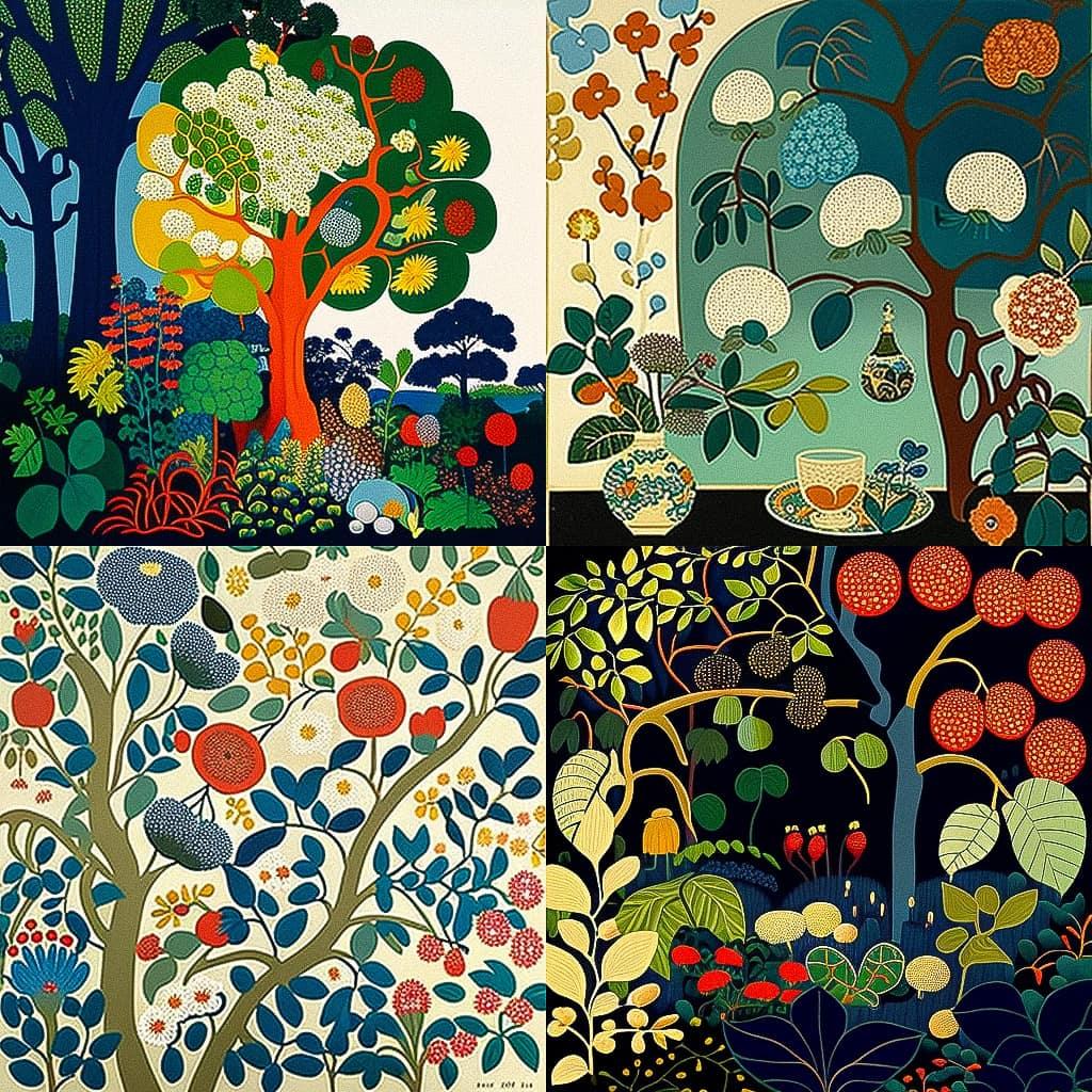 Josef Frank style, Midjourney V4, render 1 of 4