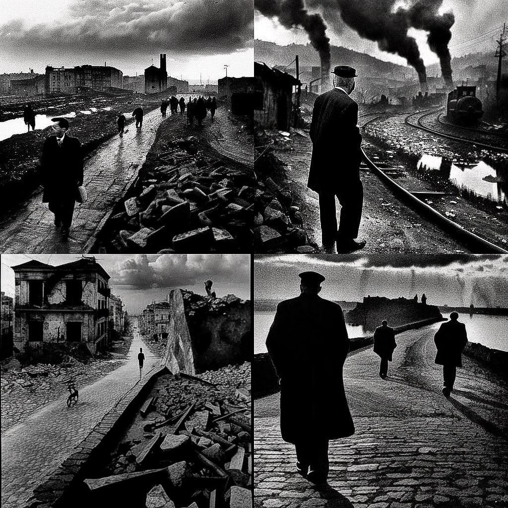 Josef Koudelka style, Midjourney V4, render 1 of 4
