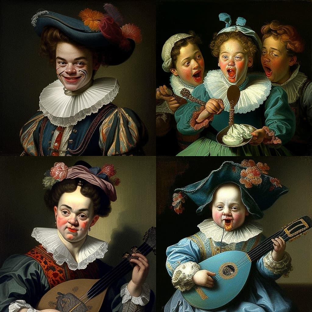 Judith Leyster style, Midjourney V4, render 1 of 4