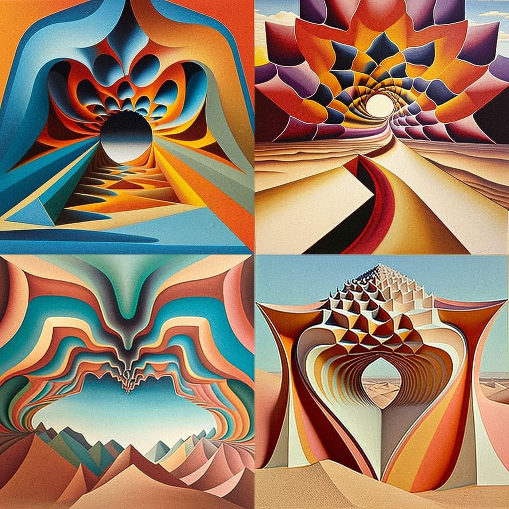 Judy Chicago style, Midjourney V4, render 1 of 4