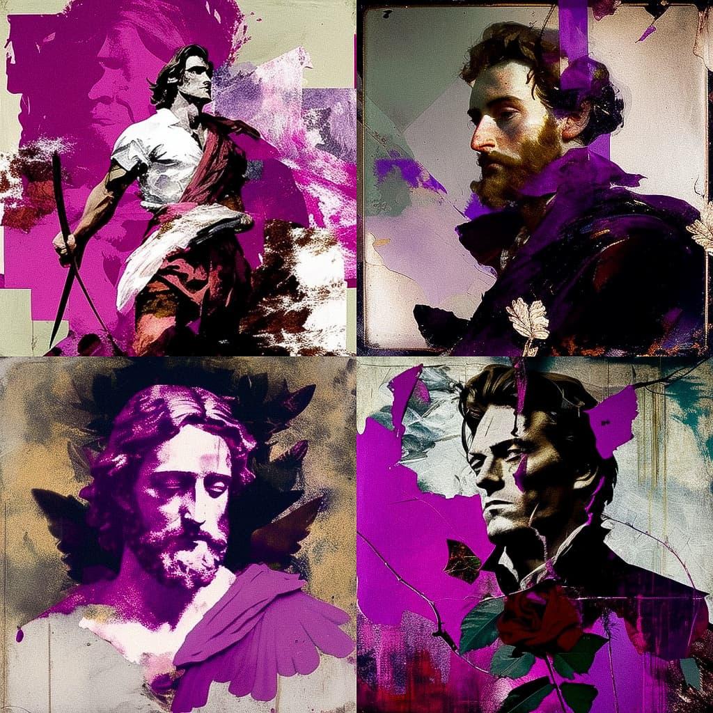 Julian Schnabel style, Midjourney V4, render 1 of 4
