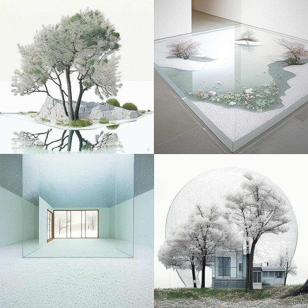 Junya Ishigami style, Midjourney V4, render 1 of 4