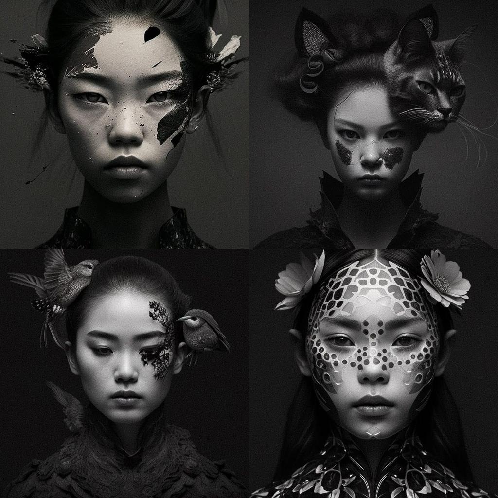 Kansuke Yamamoto style, Midjourney V4, render 1 of 4