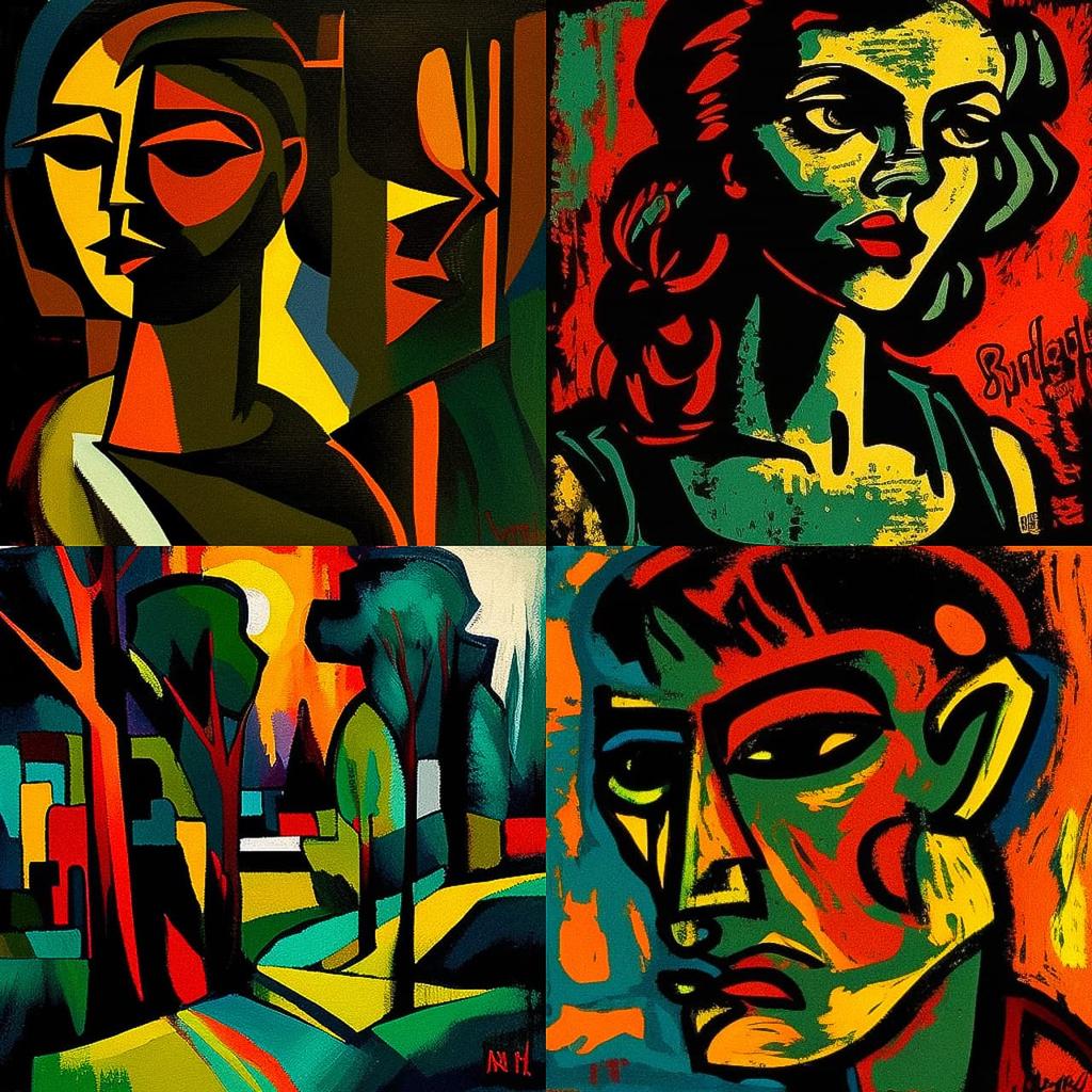 Karl Schmidt-Rottluff style, Midjourney V4, render 1 of 4