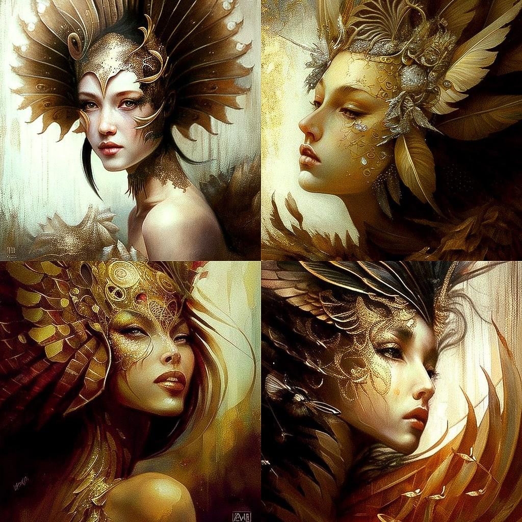 Karol Bak style, Midjourney V4, render 1 of 4