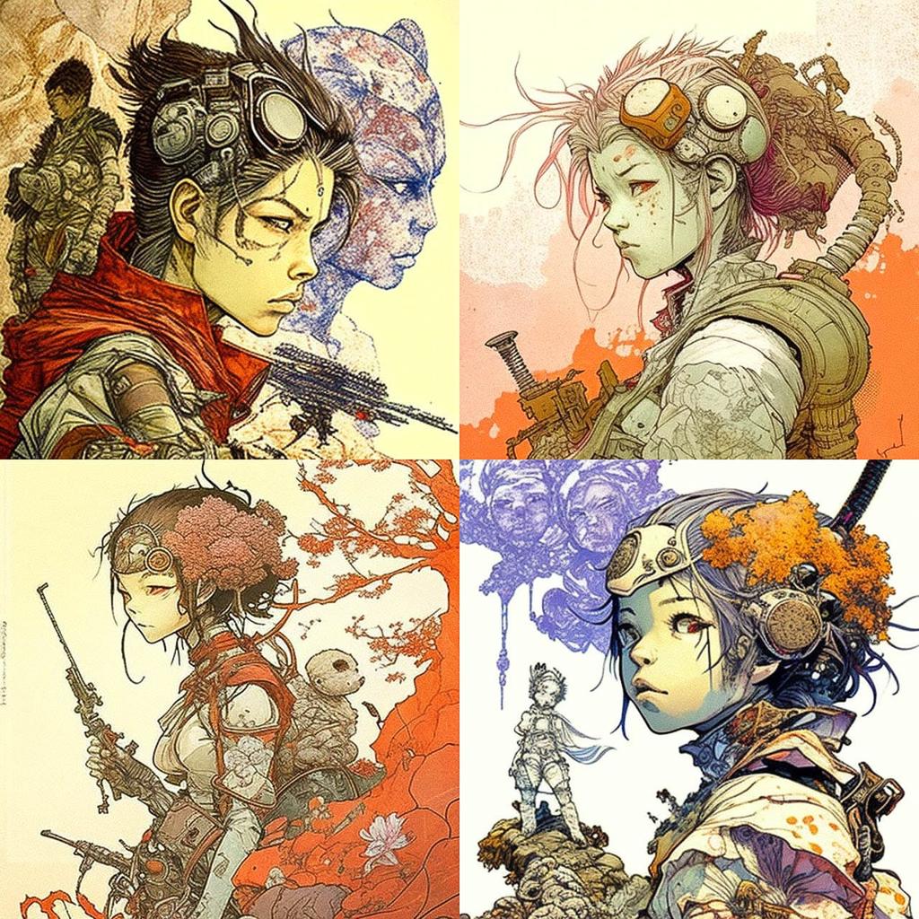 Katsuya Terada style, Midjourney V4, render 1 of 4