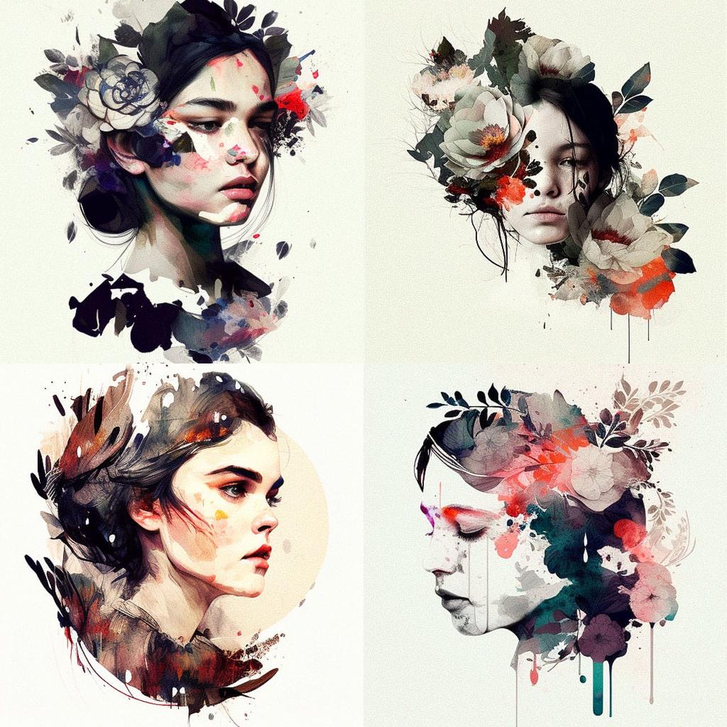 Katy Smail style, Midjourney V4, render 1 of 4