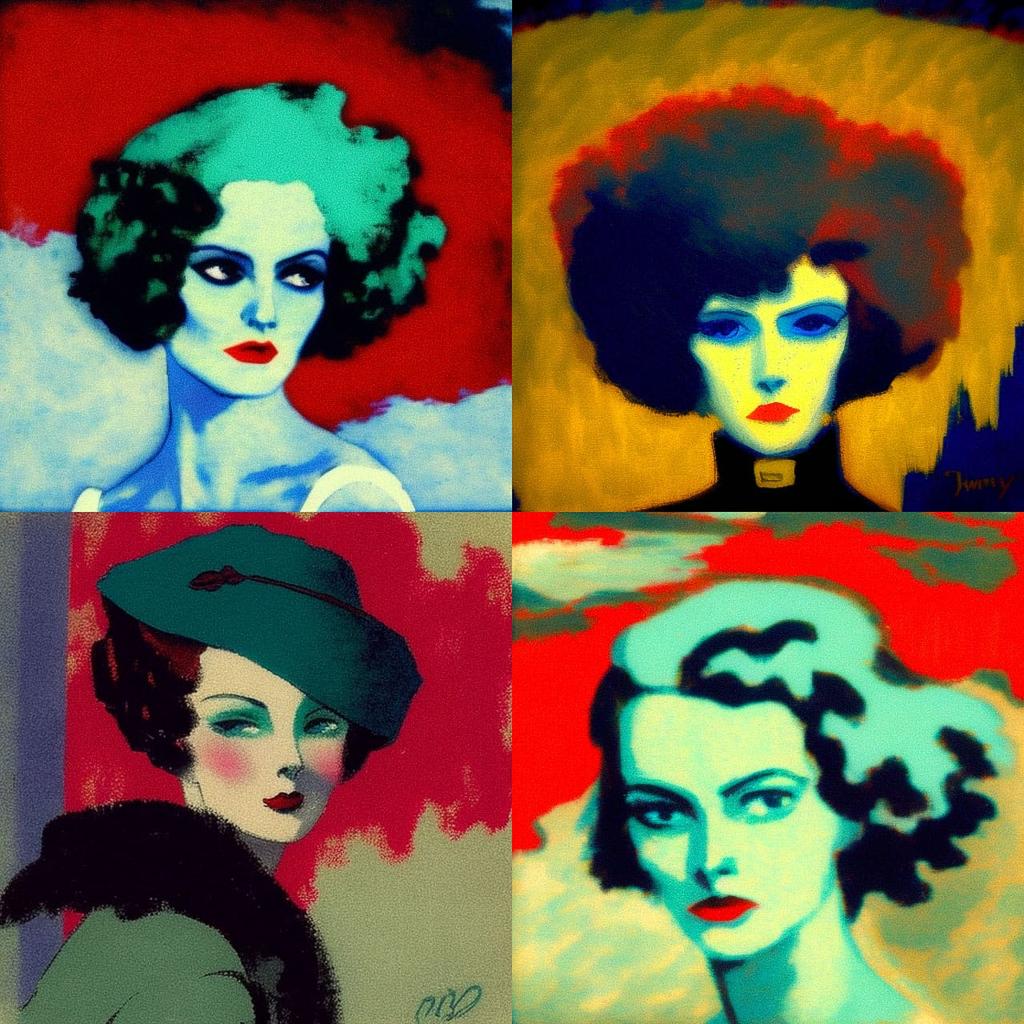 Kees van Dongen style, Midjourney V4, render 1 of 4