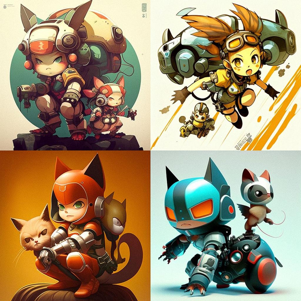 Keiji Inafune style, Midjourney V4, render 1 of 4