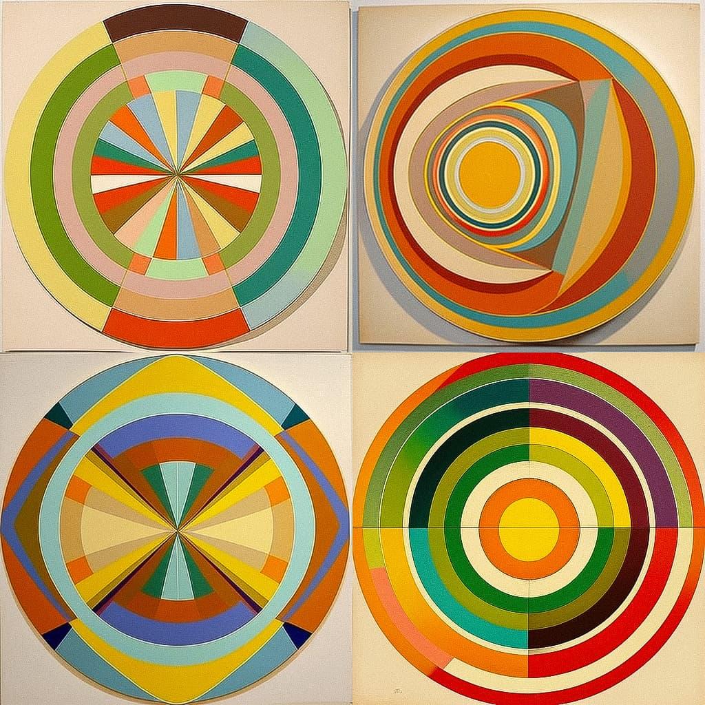 Kenneth Noland style, Midjourney V4, render 1 of 4