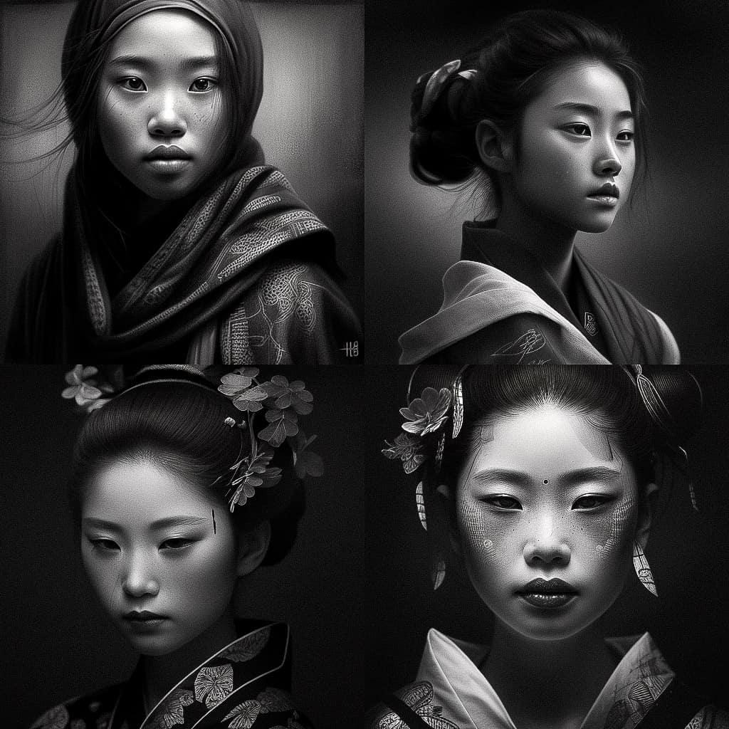 Kenro Izu style, Midjourney V4, render 1 of 4