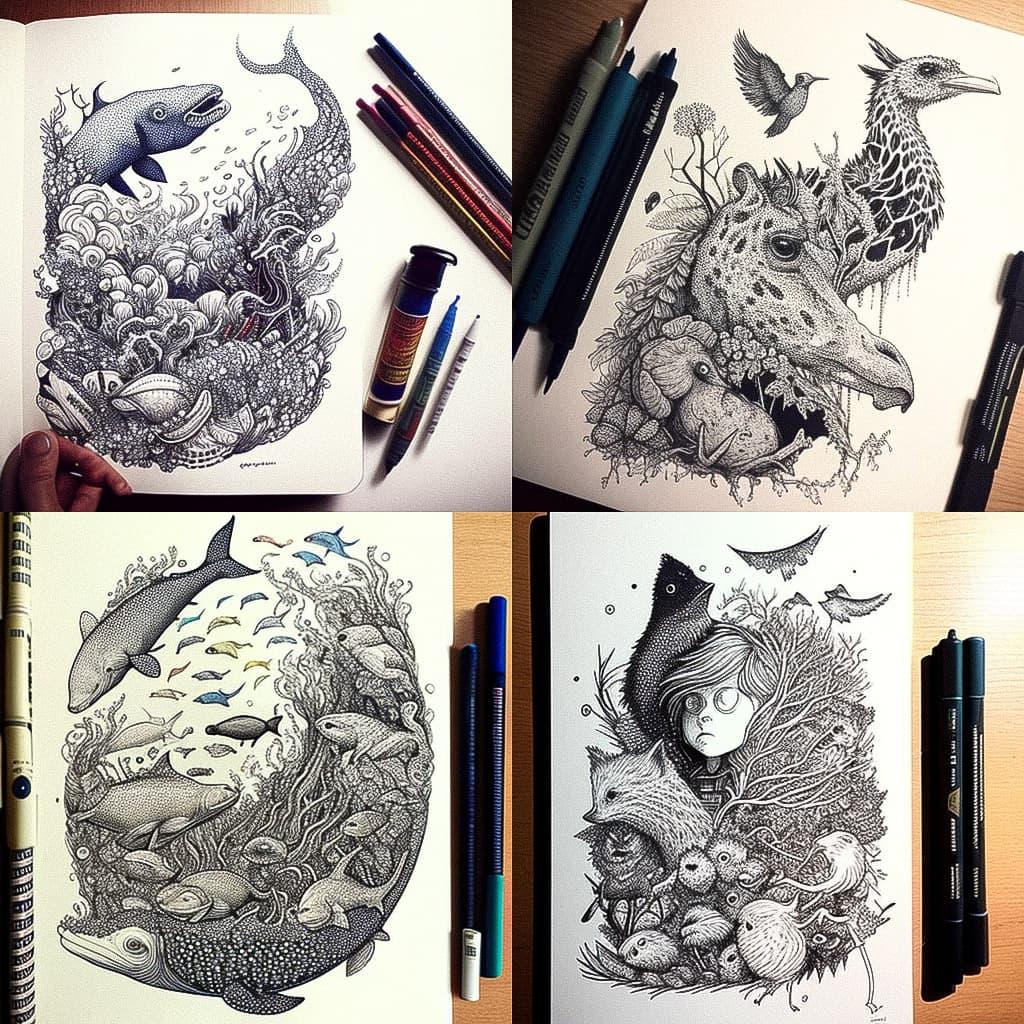 Kerby Rosanes style, Midjourney V4, render 1 of 4