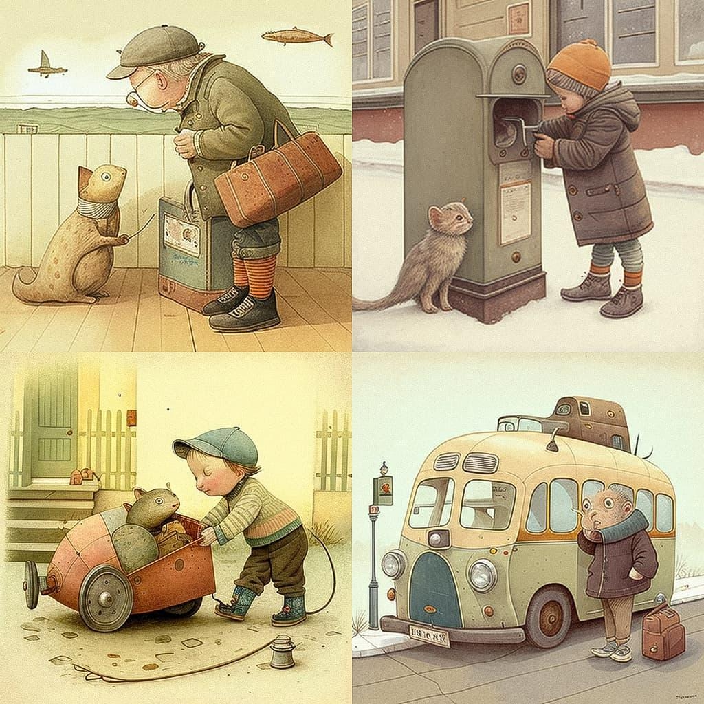 Kestutis Kasparavicius style, Midjourney V4, render 1 of 4