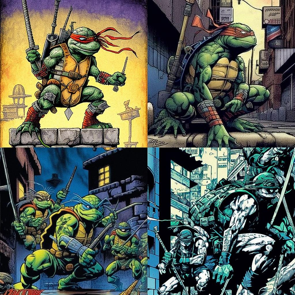 Kevin Eastman style, Midjourney V4, render 1 of 4