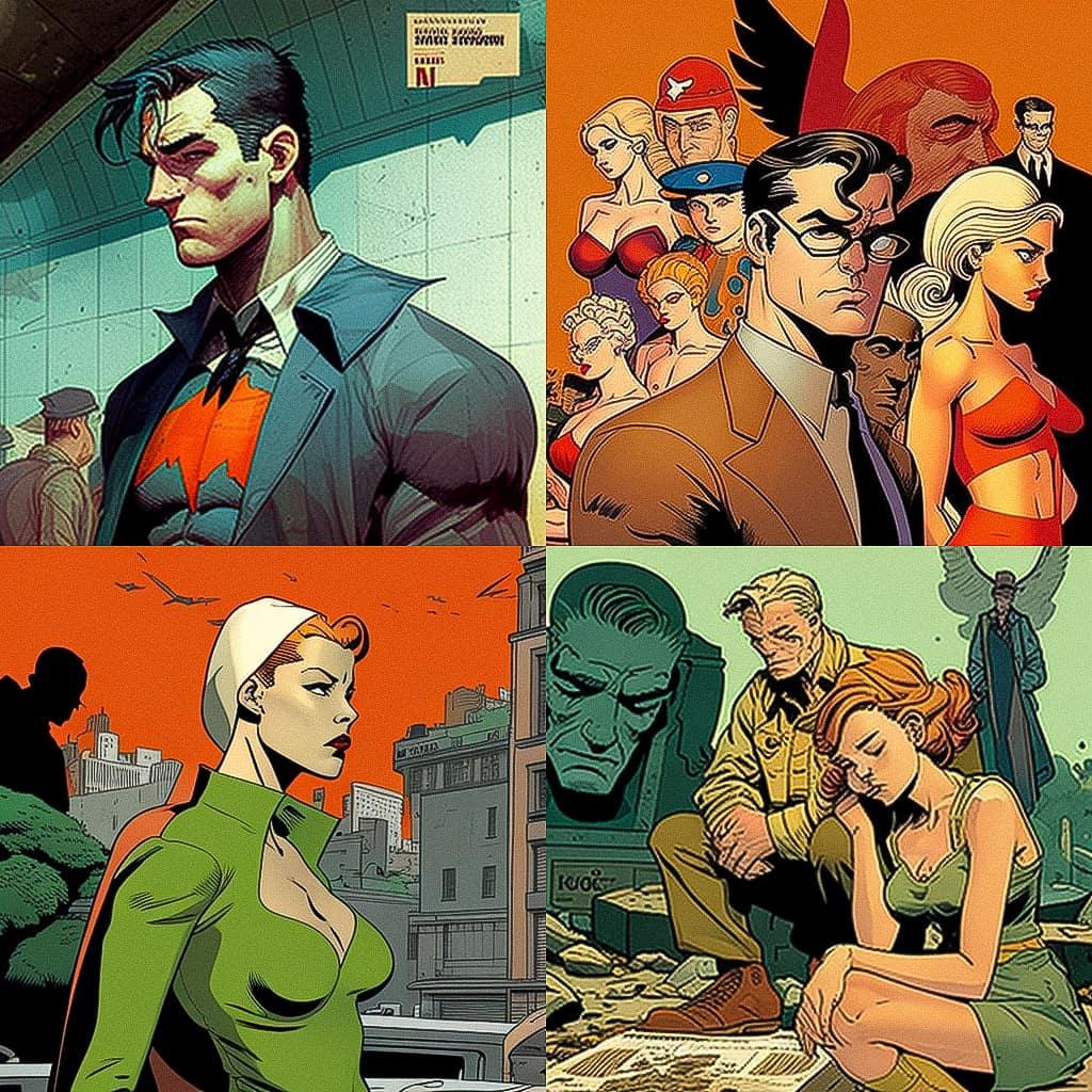 Kevin Nowlan style, Midjourney V4, render 1 of 4