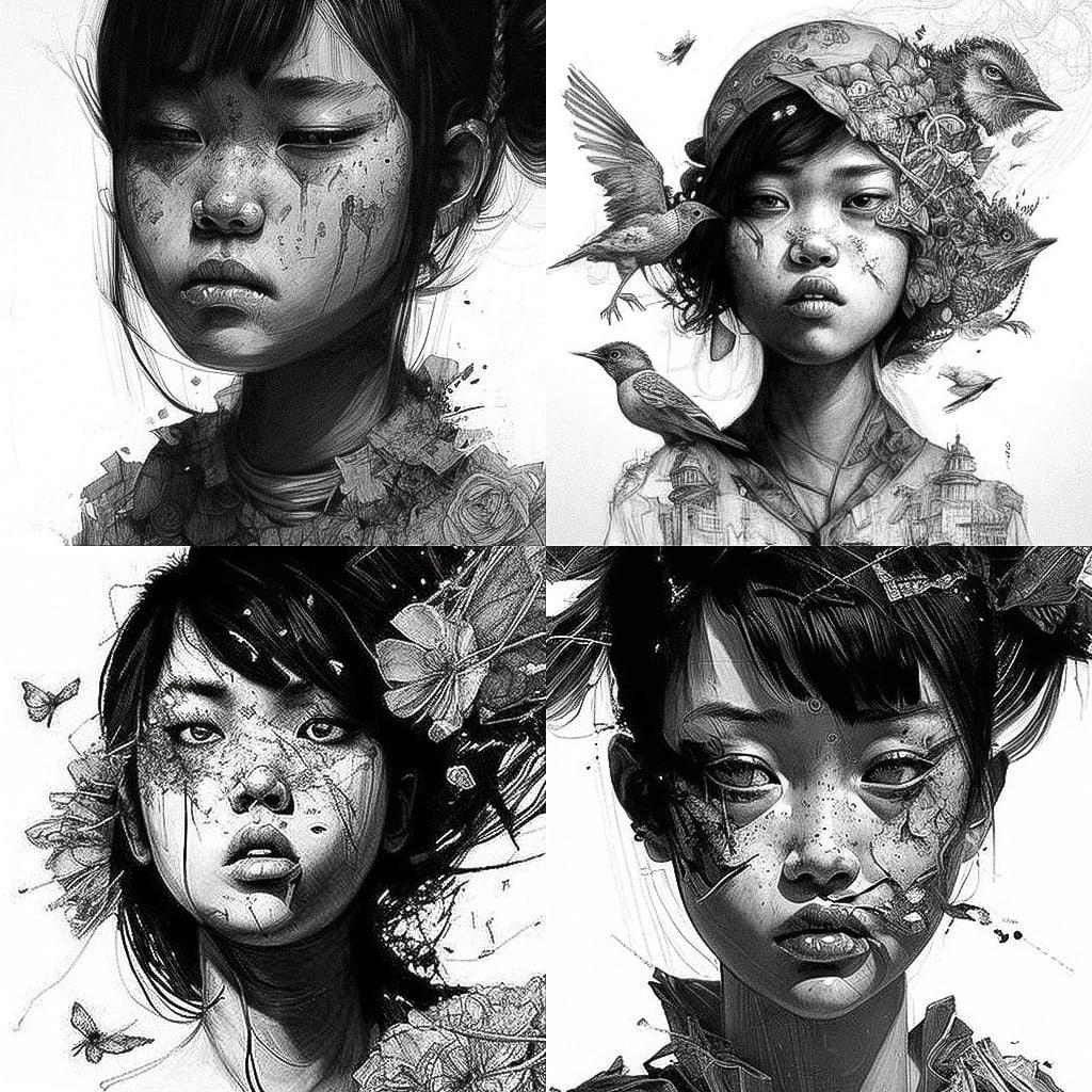 Kim Jung Gi style, Midjourney V4, render 1 of 4