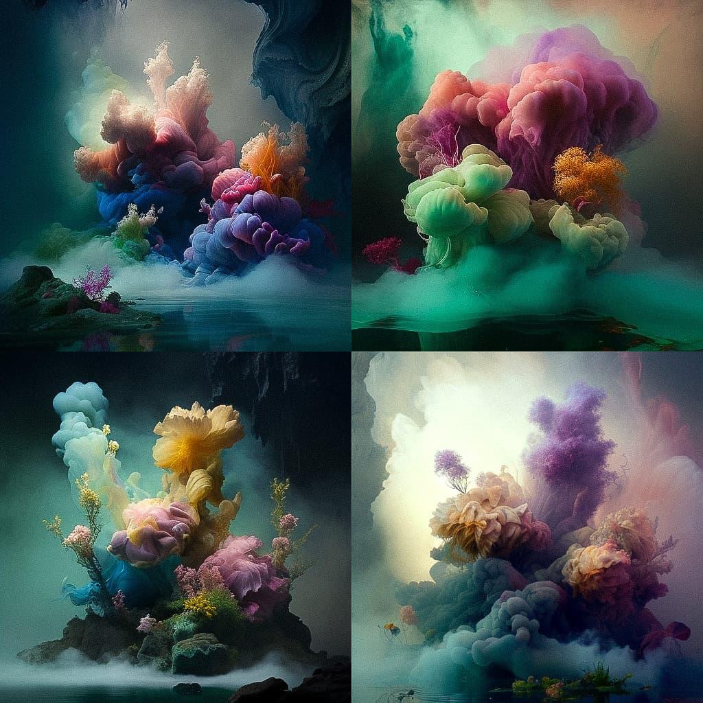 Kim Keever style, Midjourney V4, render 1 of 4