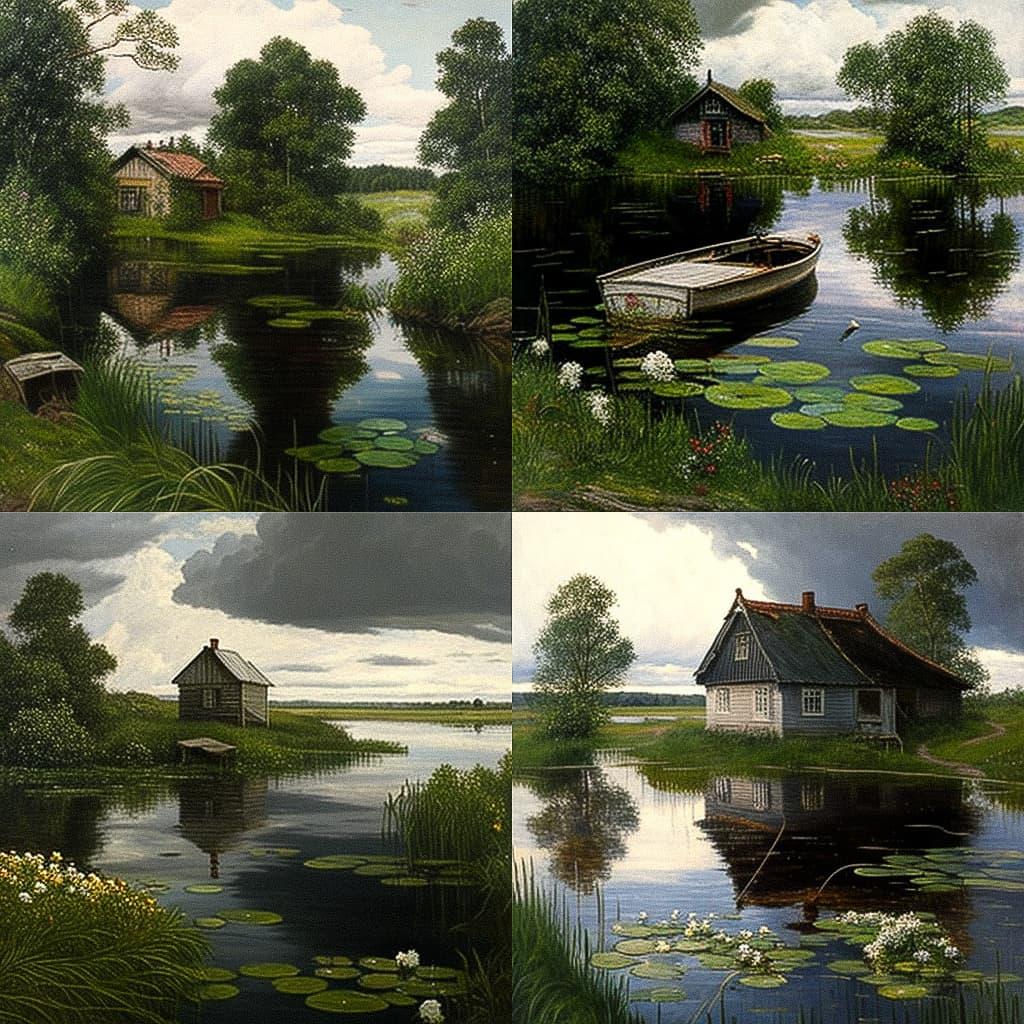 Kitty Lange Kielland style, Midjourney V4, render 1 of 4