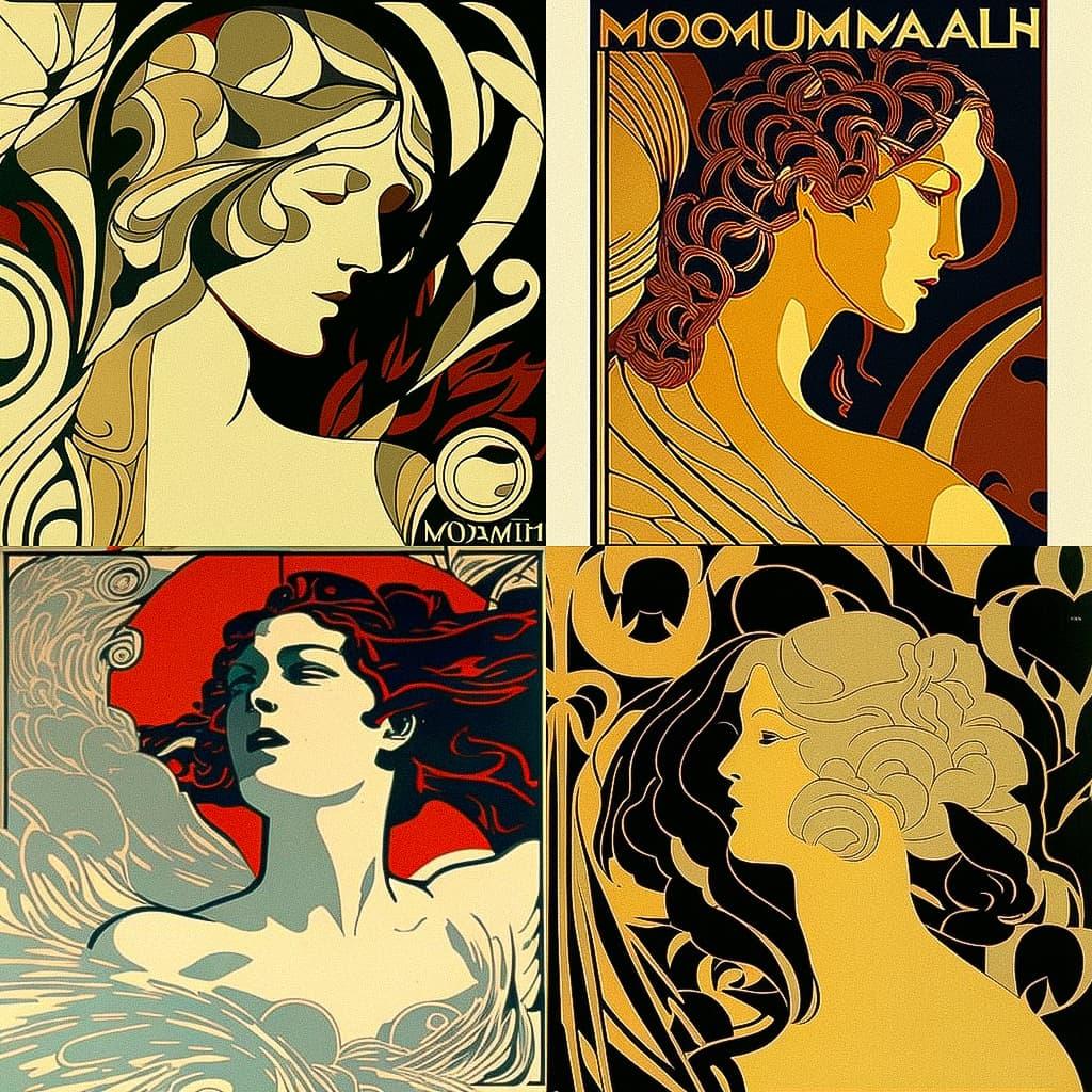 Koloman Moser style, Midjourney V4, render 1 of 4