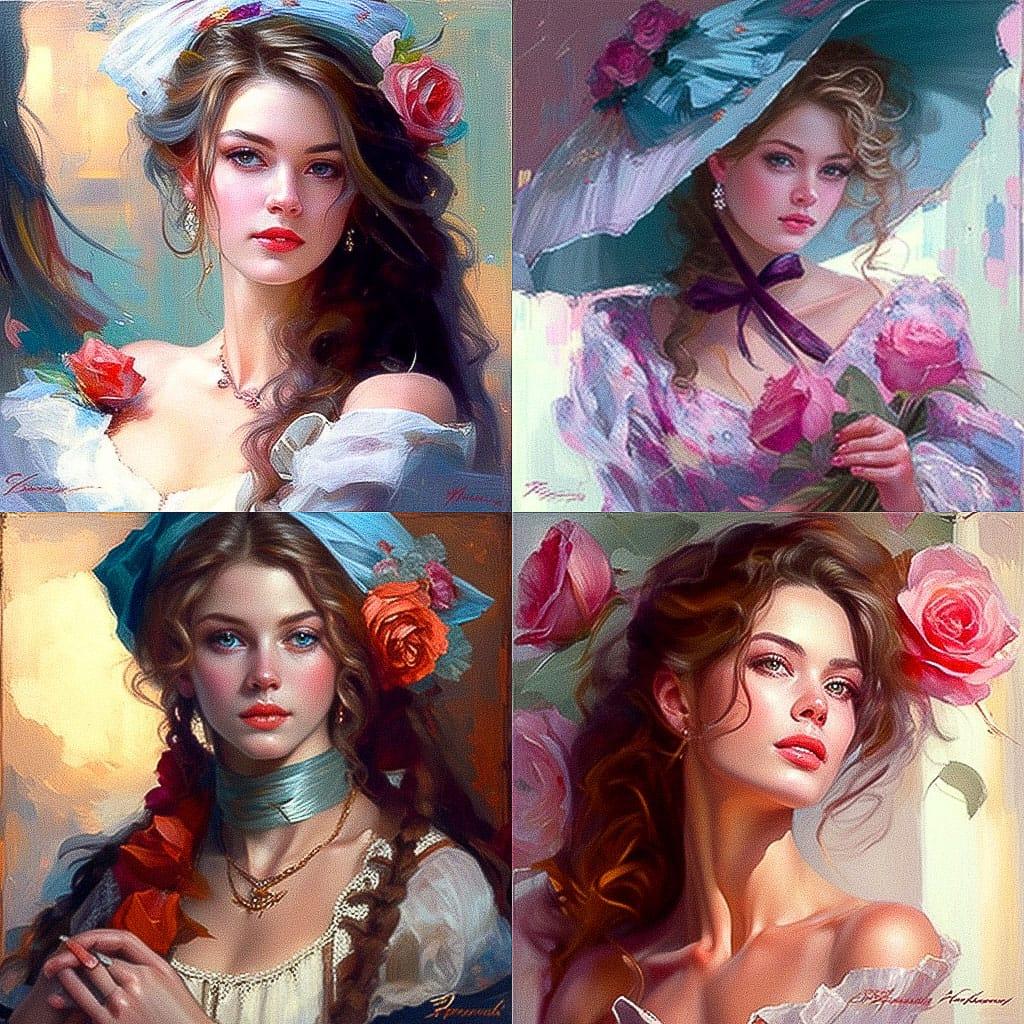 Konstantin Razumov style, Midjourney V4, render 1 of 4
