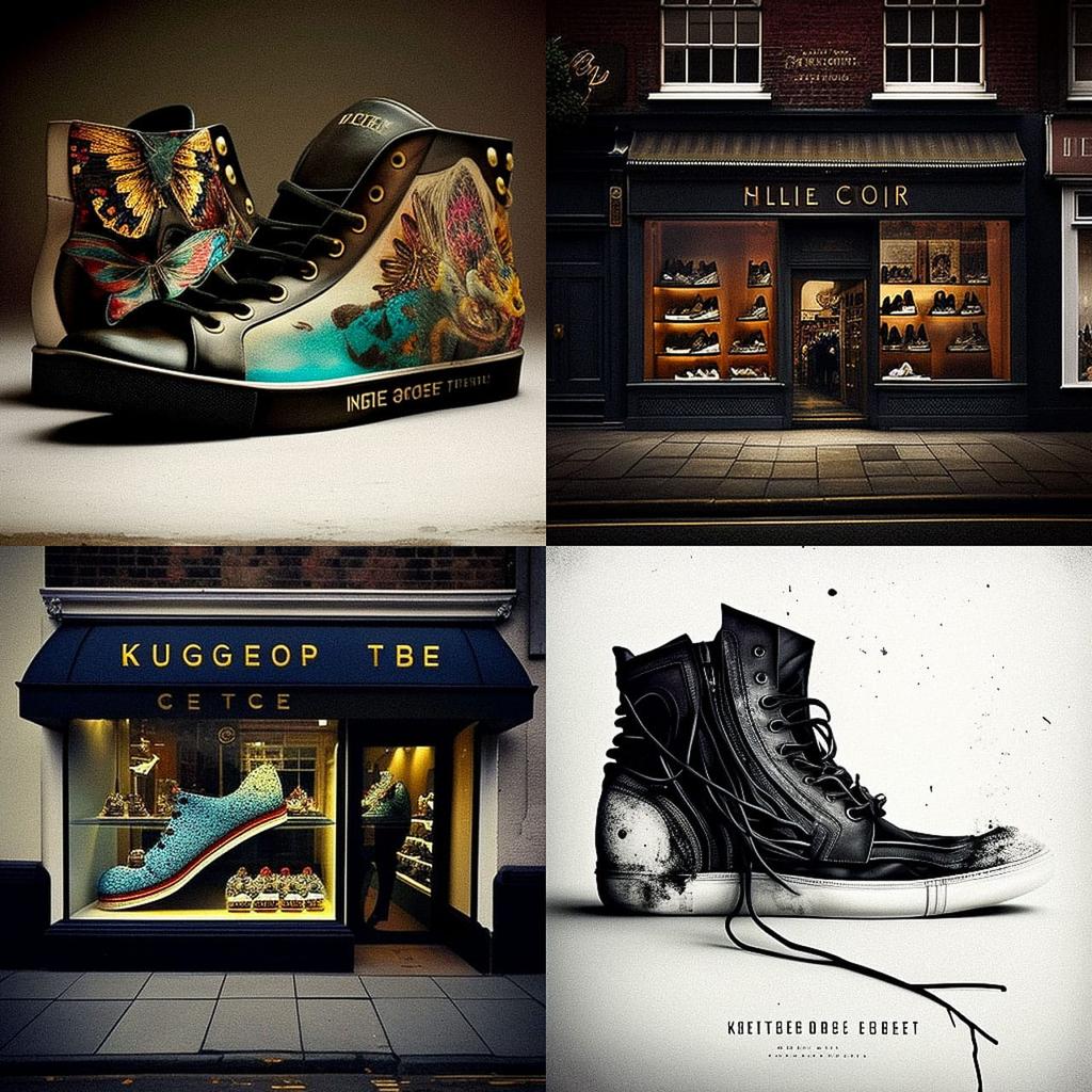 Kurt Geiger style, Midjourney V4, render 1 of 4