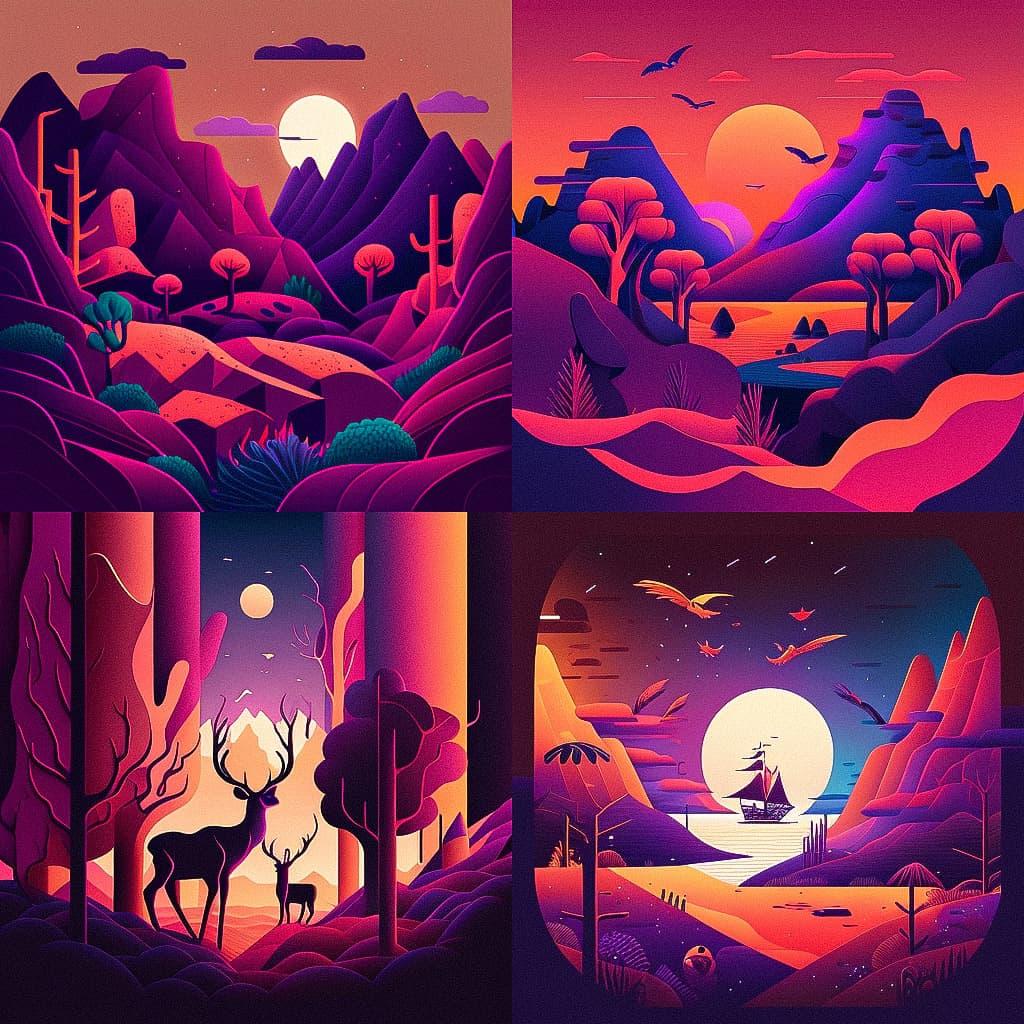 Kurzgesagt style, Midjourney V4, render 1 of 4