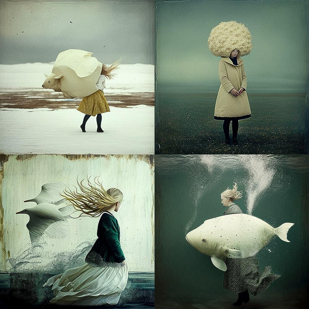 Kylli Sparre style, Midjourney V4, render 1 of 4