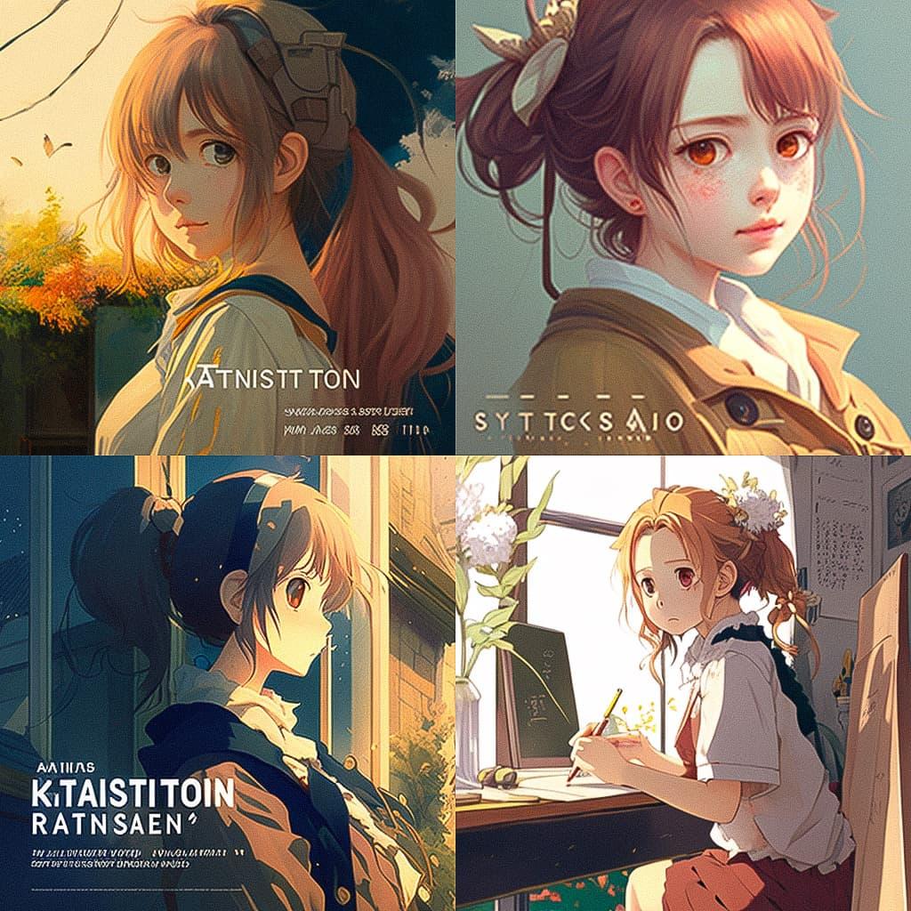 Kyoto Animation studio style, Midjourney V4, render 1 of 4