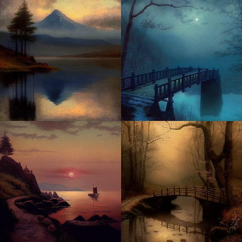 L. Birge Harrison style, Midjourney V4, render 1 of 4