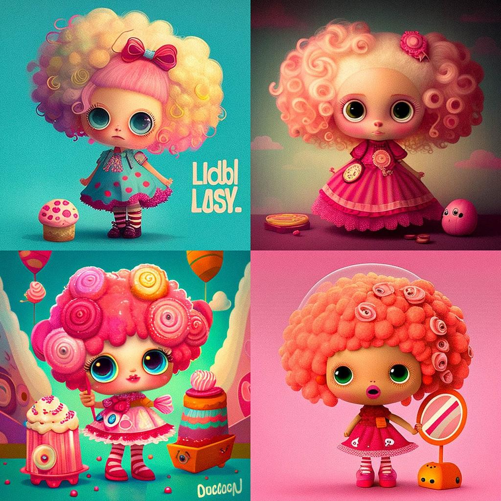 Lalaloopsy style, Midjourney V4, render 1 of 4