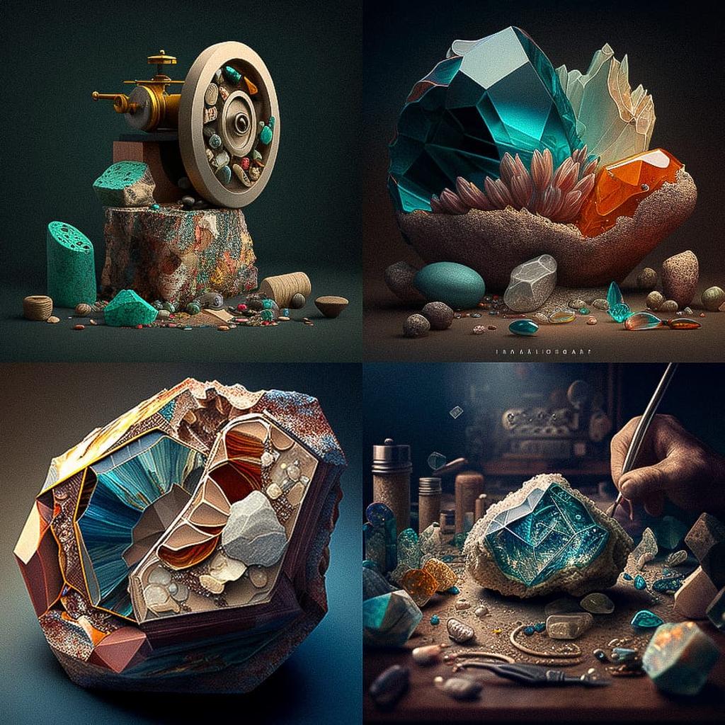 Lapidary style, Midjourney V4, render 1 of 4